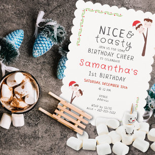 Trevliga S'mores Marshmallows Barn Xmas Födelsedag Inbjudningar