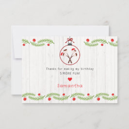 Trevliga S'mores Marshmallows Barn Xmas Födelsedag Tack Kort