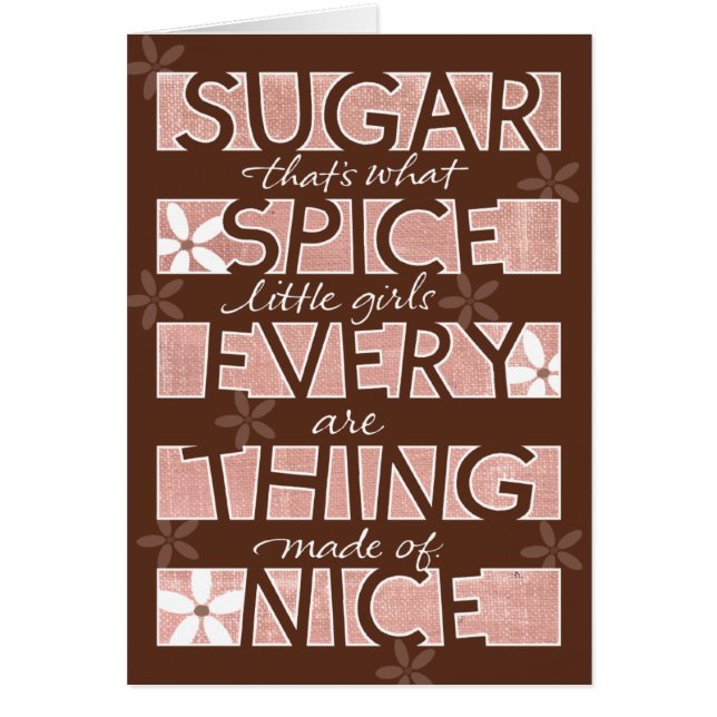 Trevliga sockerkrydda och allt hälsningskort (Framsidan)