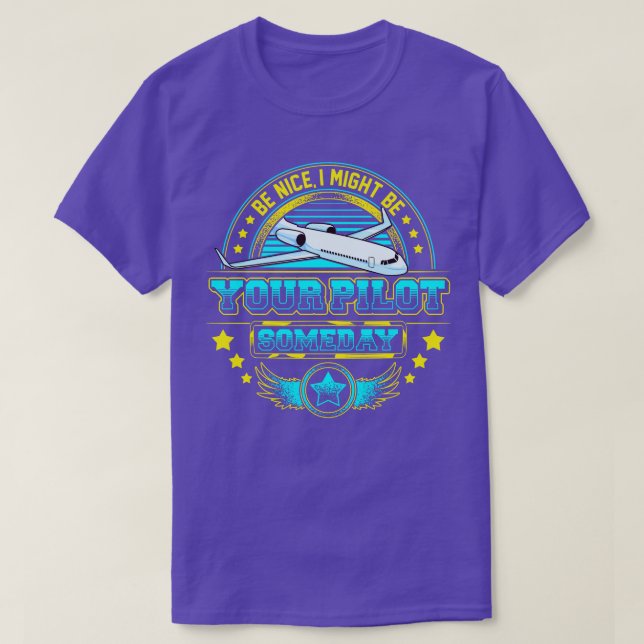 Trevligt att bli din pilot en dag 1 t shirt (Design framsida)