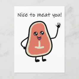 Trevligt att korsa dig till kött. vykort