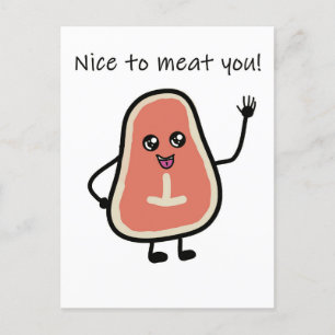 Trevligt att korsa dig till kött. vykort