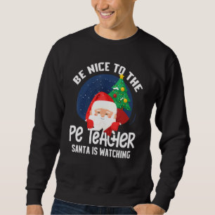 Trevligt att se hur Läraren Santa tittar på Julaft Lång Ärmad Tröja