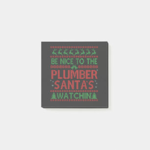 Trevligt att se Plumbertomten titta på roligt Post-it Block