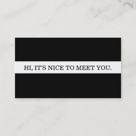 Trevligt att träffas.