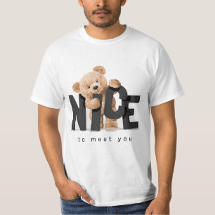 Trevligt att träffas med din slogan med stående bj t shirt