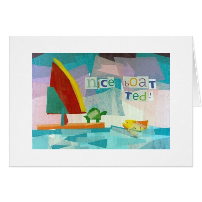 Trevligt fartyg, Ted! Hälsningskort (Framsidan Horizontal)