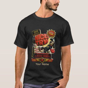 Trevligt Försök Nästan Personligt Roligt Sarktiskt T Shirt