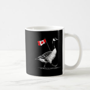 Trevligt kanadensiskt djur med Flagga för gås Älsk Kaffemugg