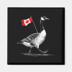 Trevligt kanadensiskt djur med Flagga för gås Älsk Magnet
