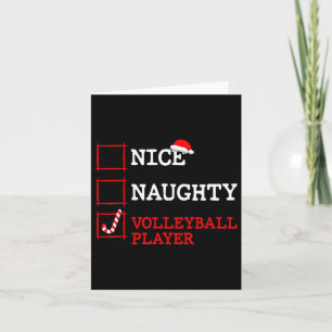 Trevligt Naughty Volleyll Player jul Santa Funny Kort