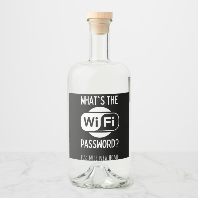 trevligt nytt hem spritflaskor etikett (Framsida)