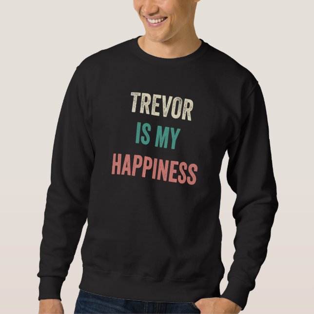 Trevor är min lycka   lång ärmad tröja (Framsida)