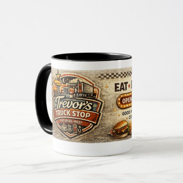 Trevors Truckstopp Mugg (Framsida vänster)