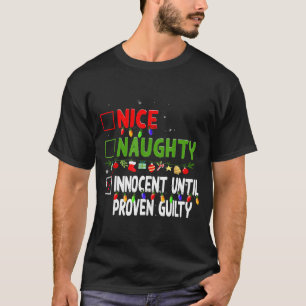 Trevsamt Styggt Oskyldig Innan Skuld Bevisats Fami T Shirt