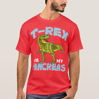 TRex Ate My Pancreas Diabetes Awareness T Shirt