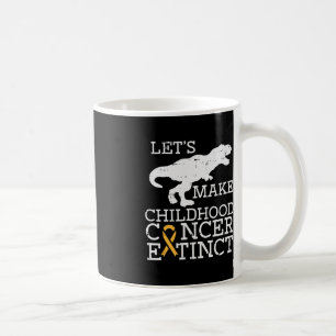 Trex barnscancer Utdödar medvetandegörande Dinosau Kaffemugg