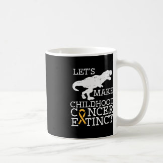 Trex barnscancer Utdödar medvetandegörande Dinosau Kaffemugg