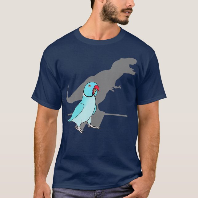 Trex Blue Indian ringnacke Pet Birb memes Parrot T Shirt (Framsida)