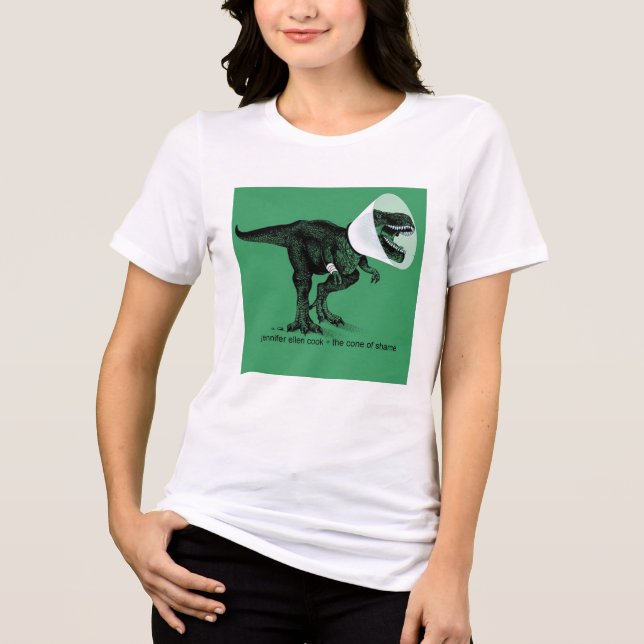 TRex cone of shame  Jennifer ellen Cook T Shirt (Framsida)