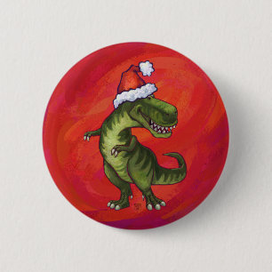 TRex Dino i Santa Hat på Red Knapp