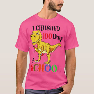 TRex dinosauaur I krossade 100 dagar i skolan T Shirt