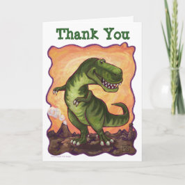 TRex Dinosaur B-dagars tackkort