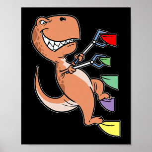 TRex Dinosaur Bouldering klätterväxt Boulder Poster