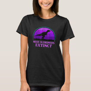 Trex Dinosaur Gör att Alzheimers Utdödar medvetenh T Shirt