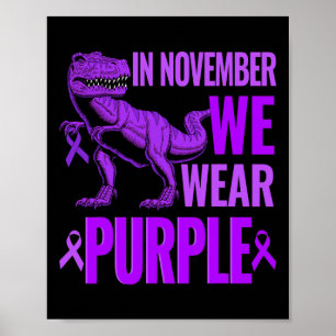 Trex Dinosaur I November Vi Bär Lila Epilepsi Poster
