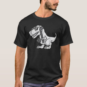 Trex Dinosaur Ice Hockey Cute Player Goalie Manar T Shirt