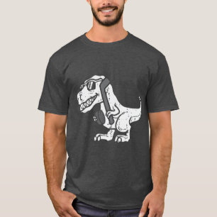 Trex Dinosaur Ice Hockey Cute Player Goalie Manar T Shirt