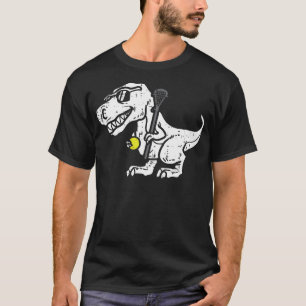 Trex Dinosaur Lacrosse Funny Lax Player Goalie Kid T Shirt