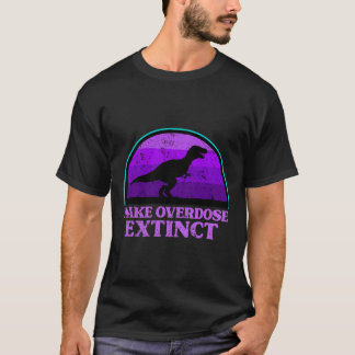 Trex Dinosaur Lila Se till att överdosering Utdöda T Shirt
