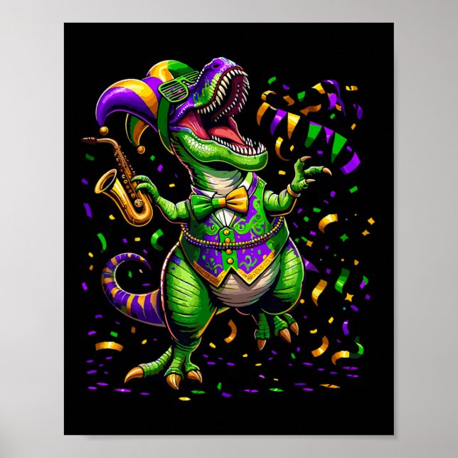 Trex Dinosaur Parad Outfit Shenanigans Costume Mor Poster (Framsidan)