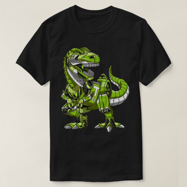 TRex Dinosaur Robot Futuristiska Science fiction B T Shirt (Design framsida)