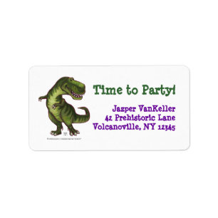 TRex Dinosaur, Time som festar adressetiketter