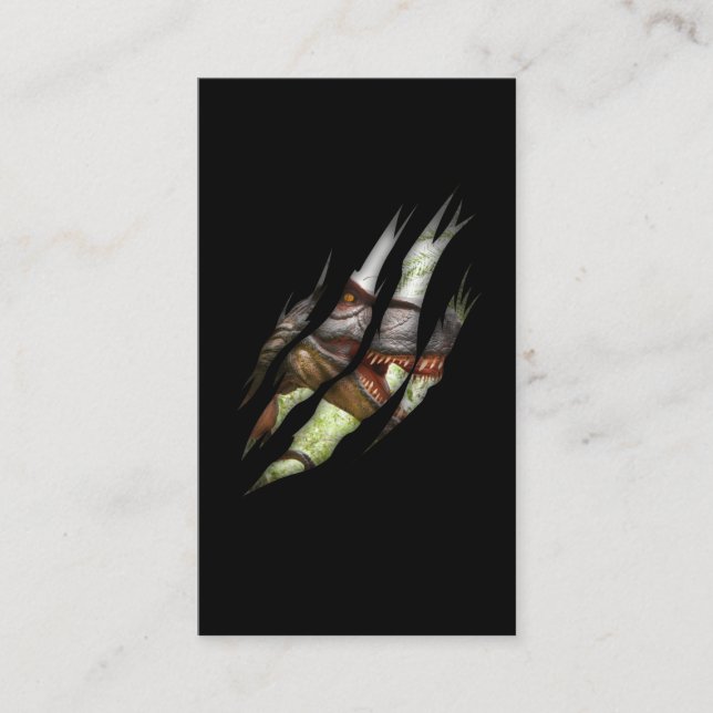 Trex Dinosaur Torn Klo Dino Visitkort (Framsida)