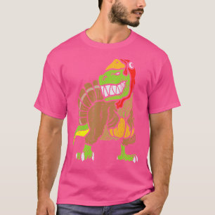 Trex Dinosaur Turkey Funny Småbarn Kids Thanksgivi T Shirt