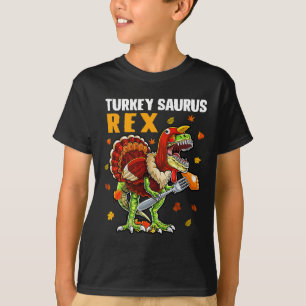 TRex Dinosaur Turkey Saurus Joke Funny Thanksgivna T Shirt