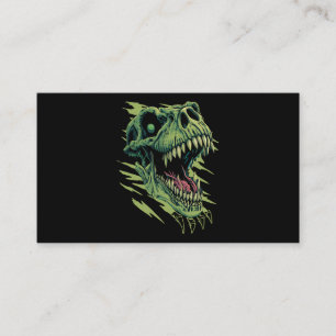 TRex Dinosaur Tyrannosaurus Rex Roaring Dino Head Visitkort