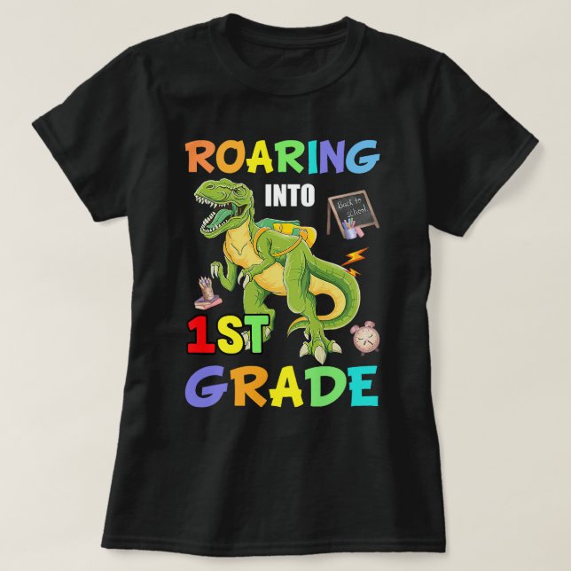 TRex Dinosaur-Vild för uppehåll T Shirt (Design framsida)