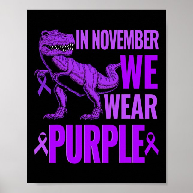 Trex- dosering i november Vi Bära Lila epilepsi Poster (Framsidan)