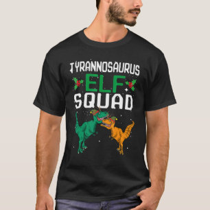 TRex Elf Squad Rex Dinosaur Matching Family Jesus T Shirt