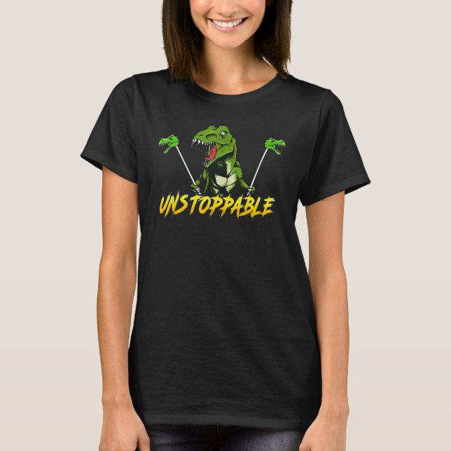 TRex Funny Kort Dinosaur Arm Jo T Shirt (Framsida)