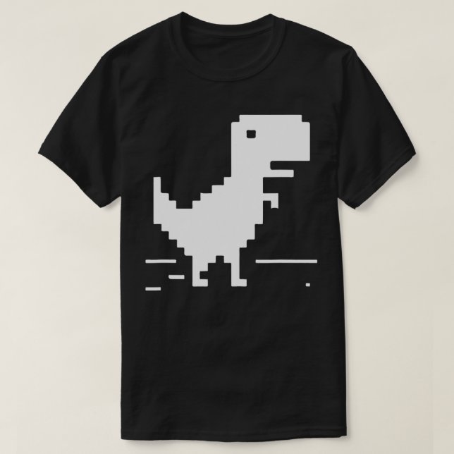 TRex Geek Dinosaur Pixel Art Web Developer Nerd T Shirt (Design framsida)