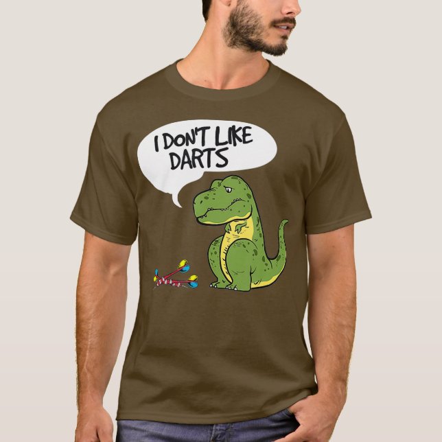 Trex gillar inte Darts Gift för en dart-spelare T Shirt (Framsida)