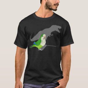 Trex Grönt Munk Parakeet Funny Birb memes Parrot T Shirt