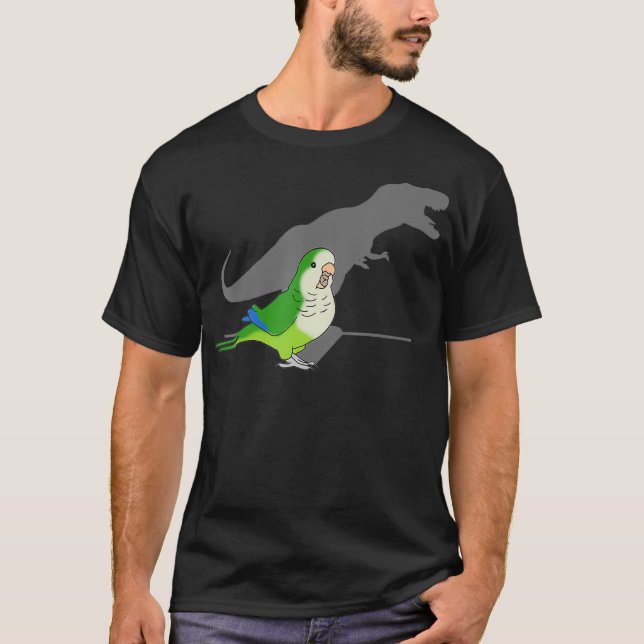 Trex Grönt Munk Parakeet Funny Birb memes Parrot T Shirt (Framsida)
