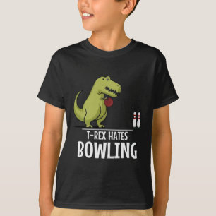 TRex Hates Bowling Sports Game Dinosaur Dino Älska T Shirt